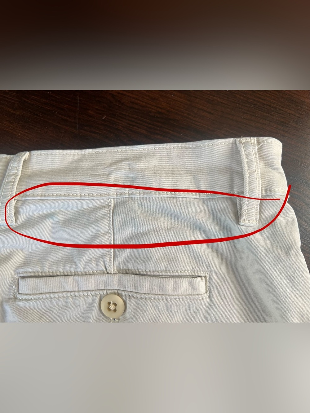 Flint & Tinder Mens 5” Chino Shorts Sz 33 Off White Stretch *Color Transfer* GUC - Picture 4 of 13